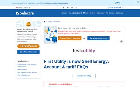 First Utility is now Shell Energy: Account & tariff FAQs - Selectra