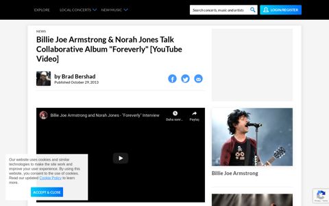 Billie Joe Armstrong & Norah Jones Talk Collaborative Album ...