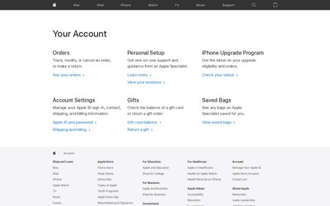 Your Account - Apple