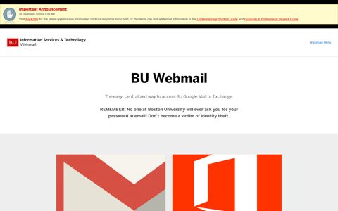 Webmail - Boston University