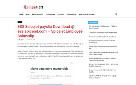 ESS Spicejet payslip Download @ ess.spicejet.com – Spicejet ...