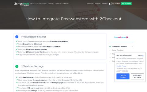 Freewebstore Shopping Cart | Payment Gateway Integration ...