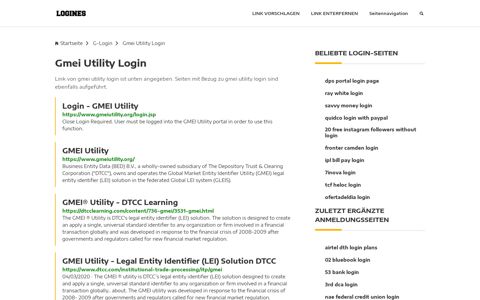 Gmei Utility Login | Allgemeine Informationen zur Anmeldung