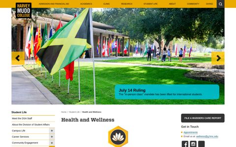 Health and Wellness | Harvey Mudd College