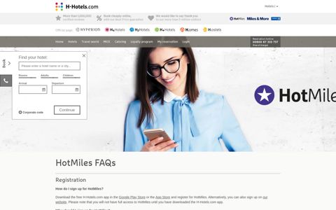 HotMiles programme FAQ | Official Website - H-Hotels.com