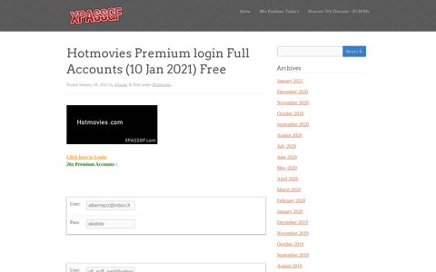 Hotmovies Premium login Full Accounts - xpassgf