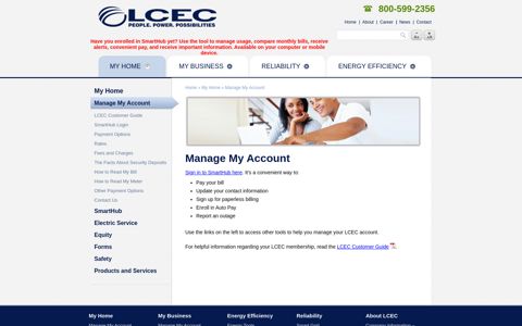 Manage My Account « LCEC – Lee County Electric Cooperative