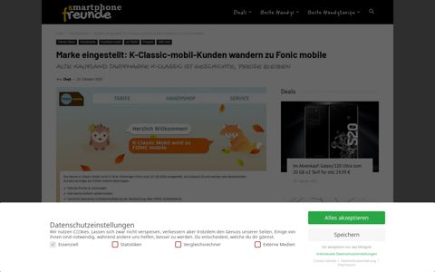 K-Classic mobile eingestellt Marke wird zu FONIC