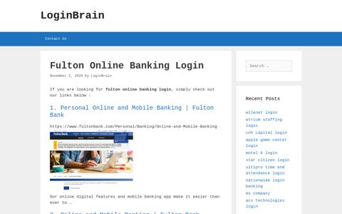 Fulton Online Banking - Personal Online And Mobile Banking ...
