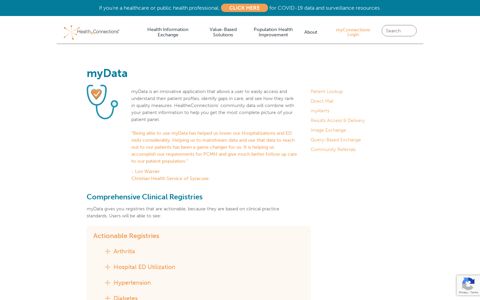 myData - HealtheConnections