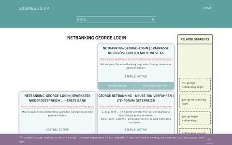 netbanking george login - General Information about Login