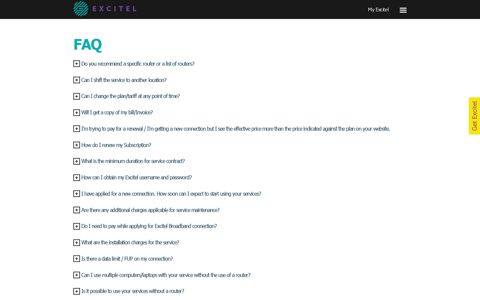 Excitel Broadband FAQs | Answers for Broadband Questions