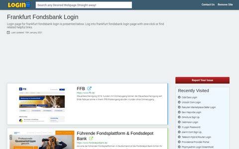 Frankfurt Fondsbank Login - Loginii.com