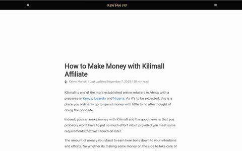 How to Make Money with Kilimall Affiliate | Kenyan Fix