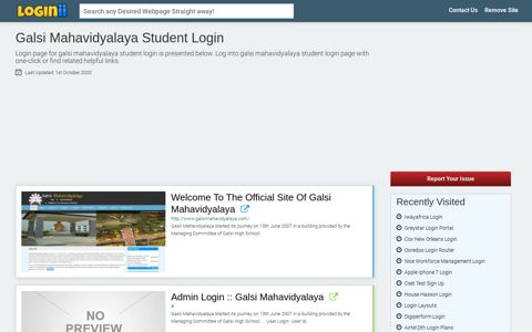 Galsi Mahavidyalaya Student Login - Loginii.com