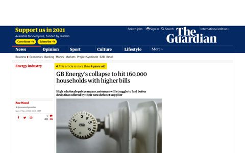 GB Energy's collapse to hit 160000 households with higher bills