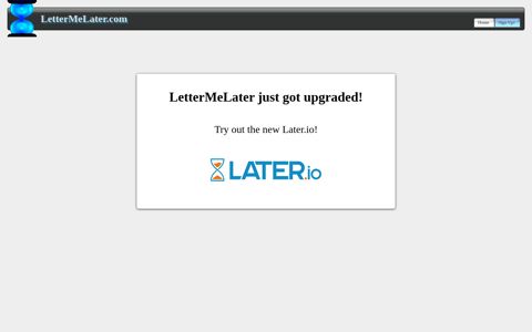 Create Account - LetterMeLater.com