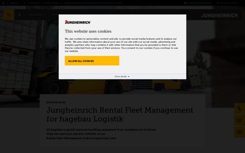 Jungheinrich Rental Fleet Management for hagebau Logistik