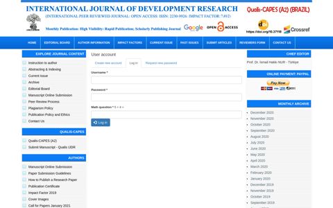 User account | International Journal of Development Research ...