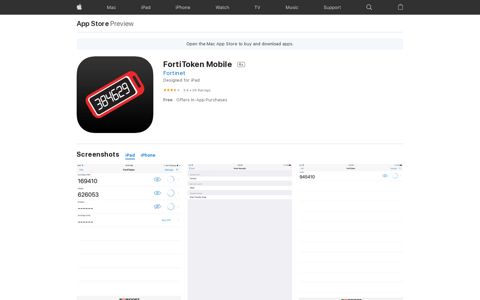 ‎FortiToken Mobile on the App Store