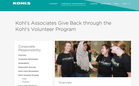 Kohl's Volunteer Program - Kohl's Corporate