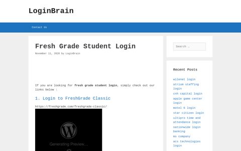 Fresh Grade Student Login To Freshgrade Classic - LoginBrain