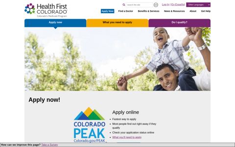 Apply Now - Health First Colorado