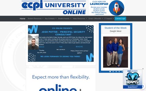 Welcome to ECPI Online
