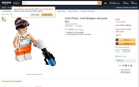 LEGO Portal - Chell Minifigure with portal Gun ... - Amazon.com
