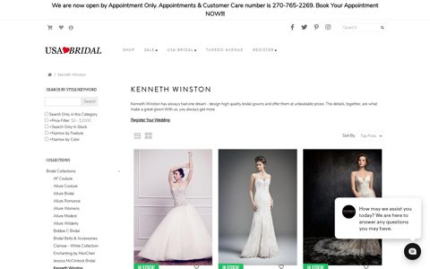 Wedding Dresses by Kenneth Winston - USA Bridal