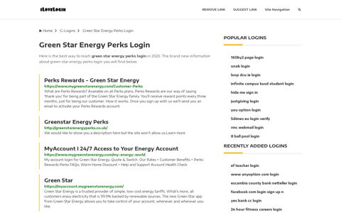 Green Star Energy Perks Login ❤️ One Click Access - iLoveLogin