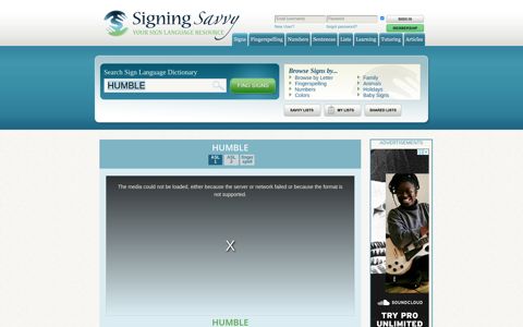 Sign for HUMBLE - Signing Savvy