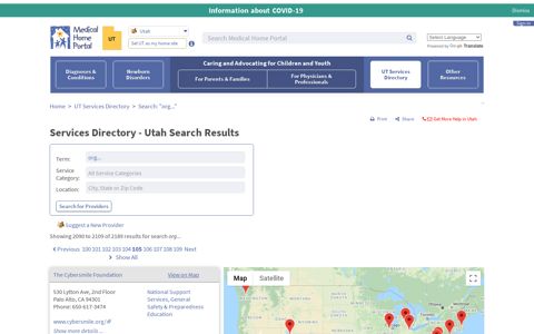 Services Directory - Utah Search Results - Utah Medical Home Portal