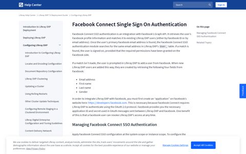 Facebook Connect Single Sign On Authentication – Liferay ...