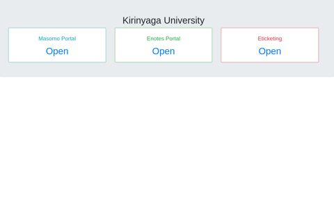 Kirinyaga University | Masomo Portal | Enotes Portal ...