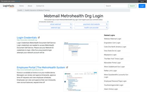 Webmail Metrohealth Org - Login Credentials - LoginFacts