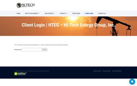 Client Login | HTEG – Hi-Tech Energy Group, Inc.