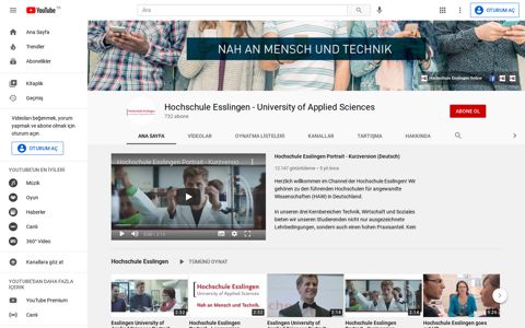 Hochschule Esslingen - University of Applied ... - YouTube
