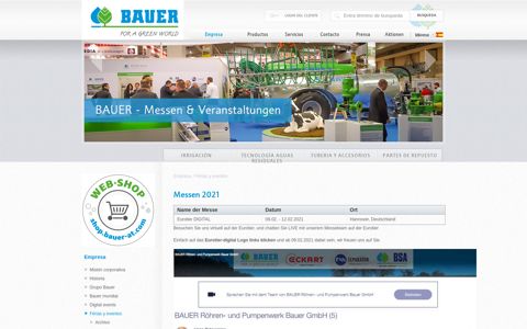 Férias y eventos - Röhren- und Pumpenwerk BAUER - Bauer AT