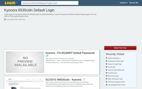 Kyocera 6535cidn Default Login - Loginii.com