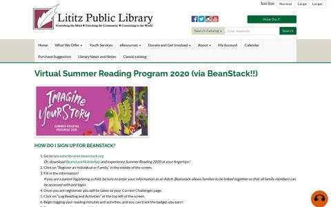 Virtual Summer Reading Program 2020 (via BeanStack ...