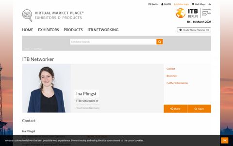 Ina Pfingst: - ITB Berlin - Contact person