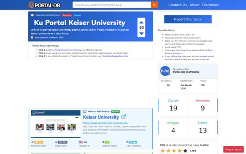 Ku Portal Keiser University