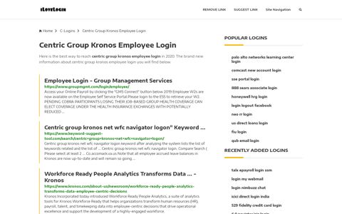 Centric Group Kronos Employee Login ❤️ One Click Access