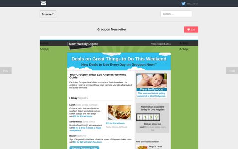 Groupon Newsletter – Email Gallery