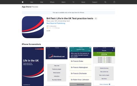 ‎BritTest: Life in the UK Test practice tests on the App Store