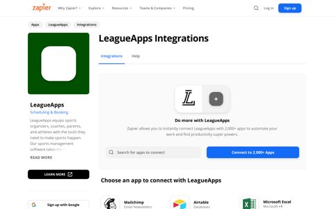 LeagueApps Integrations | Connect Your Apps with Zapier
