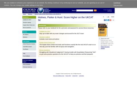 Holmes, Parker & Hunt: Score Higher on the UKCAT 3e