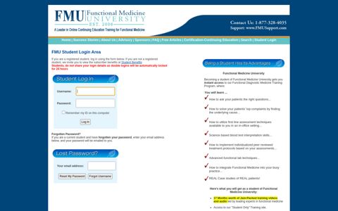 FMU Student Login Area - Functional Medicine University