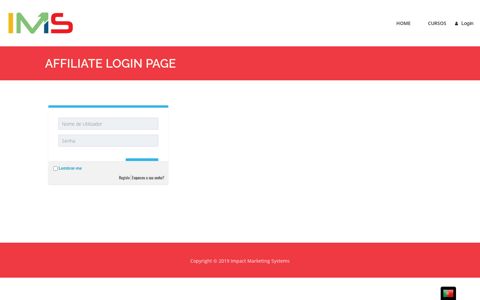 Affiliate Login Page – IMS - Impact Marketing Systems